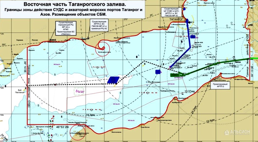 Морская навигационная карта азовского моря